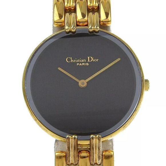 Dior Bagira Watches  gold/black blackDial Plated Gold/Stainless - Picture 1 of 9